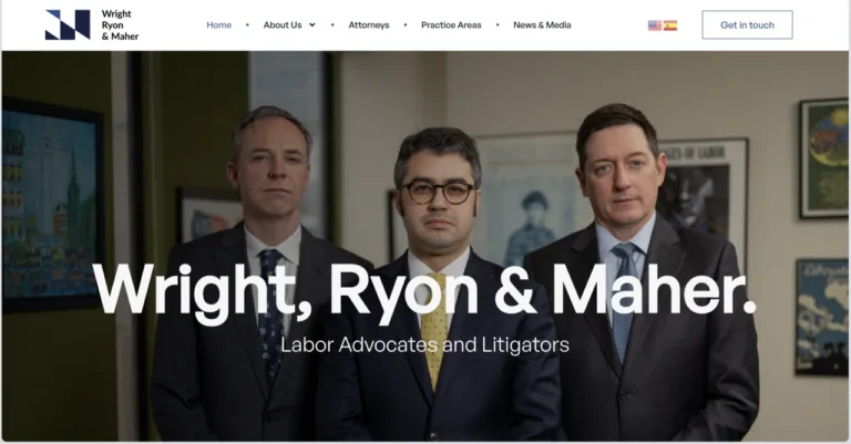 Screenshot of the Wright, Ryon & Maher website homepage