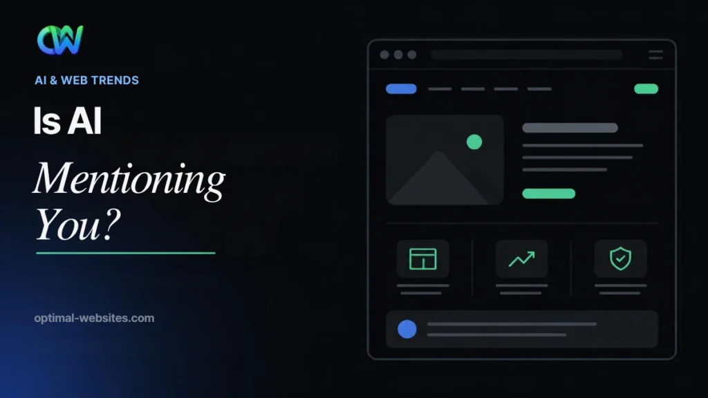 AI search visibility graphic with the headline Is AI Mentioning You