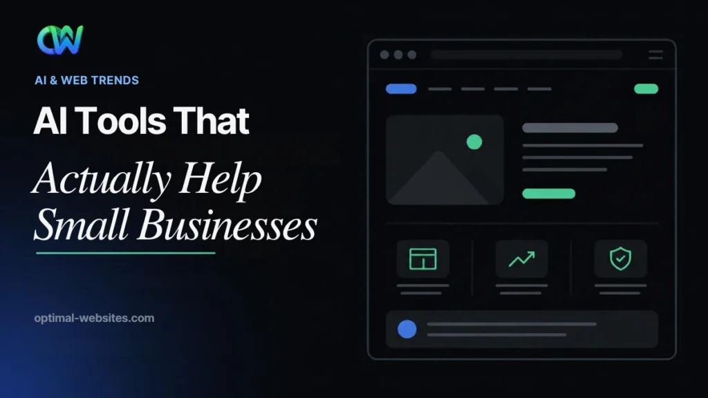 Small business owner reviewing AI tools for small business on a laptop