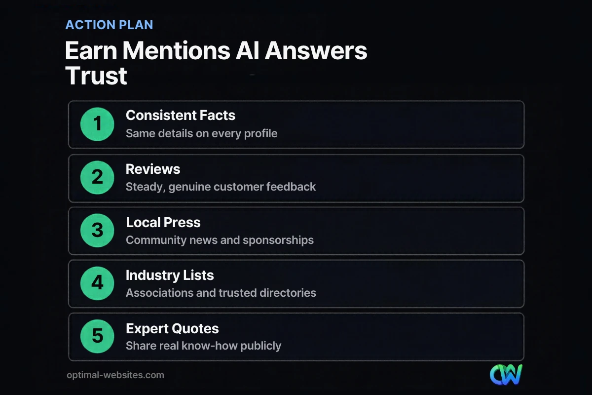 Five steps to earn brand mentions that AI answers trust