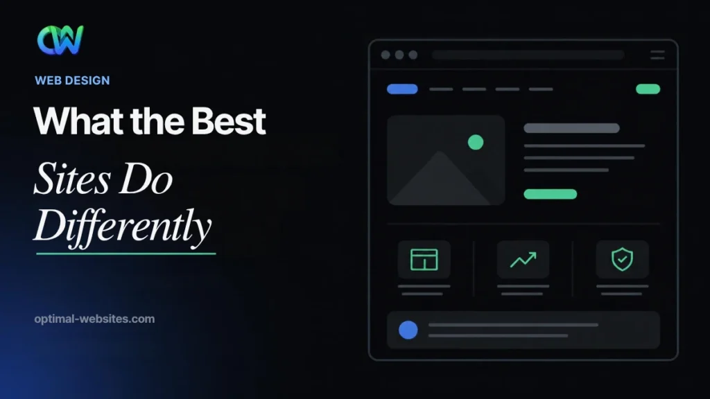 Contractor website examples graphic reading What the Best Sites Do Differently