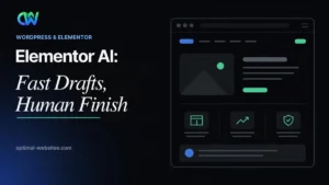 Elementor AI generating a page layout inside the WordPress editor