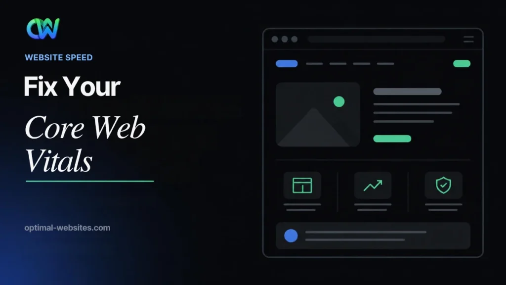 How to fix Core Web Vitals graphic with the headline Fix Your Core Web Vitals
