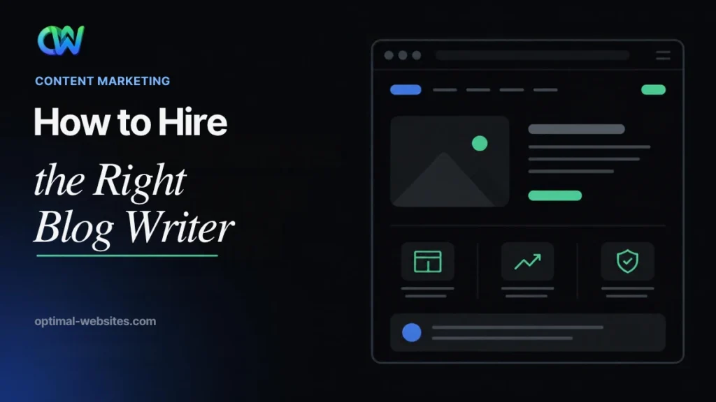 Small business owner reviewing writing samples to hire a blog writer