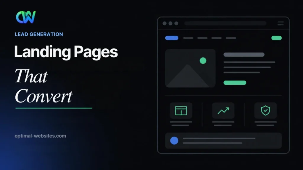 Landing page wireframe with headline, proof and form illustrating landing page design that converts