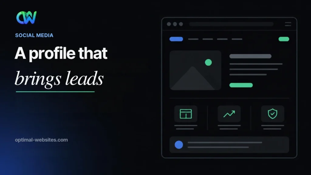 Profile card mockup with highlighted headline and banner zones for LinkedIn profile optimization