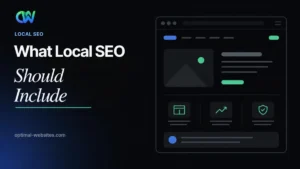 Local SEO services guide graphic reading What Local SEO Should Include
