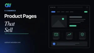 Annotated product page mockup showing product page best practices