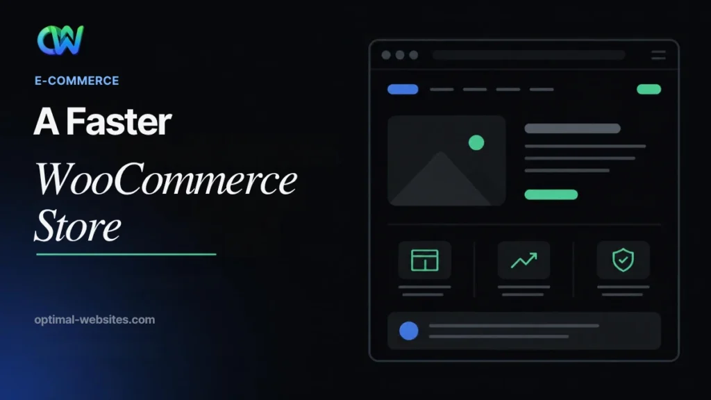 Speed up WooCommerce headline graphic with a website mockup