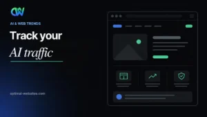 Analytics chart with a new AI referrals line showing how to track AI referral traffic