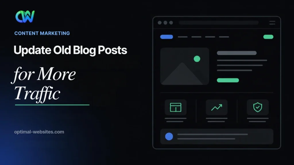 Checklist on a laptop showing how to update old blog posts for SEO