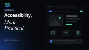 Website accessibility for small business featured graphic about ADA and WCAG basics