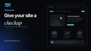Browser window with checklist items representing a website audit checklist