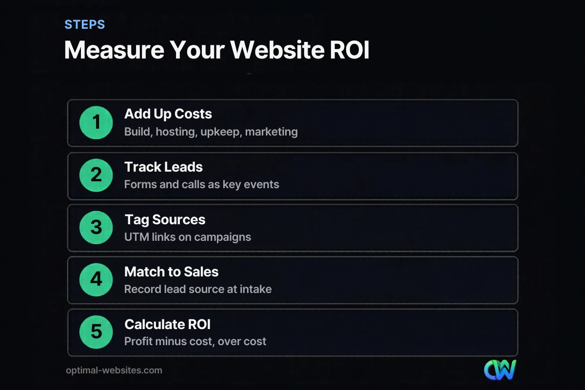 Five steps to measure your website ROI