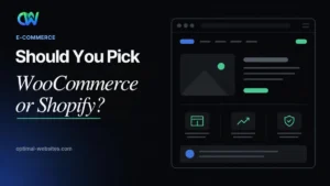 WooCommerce vs Shopify comparison featured graphic for small business stores
